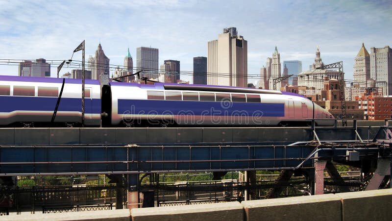 Comboio de alta velocidade ilustração royalty free