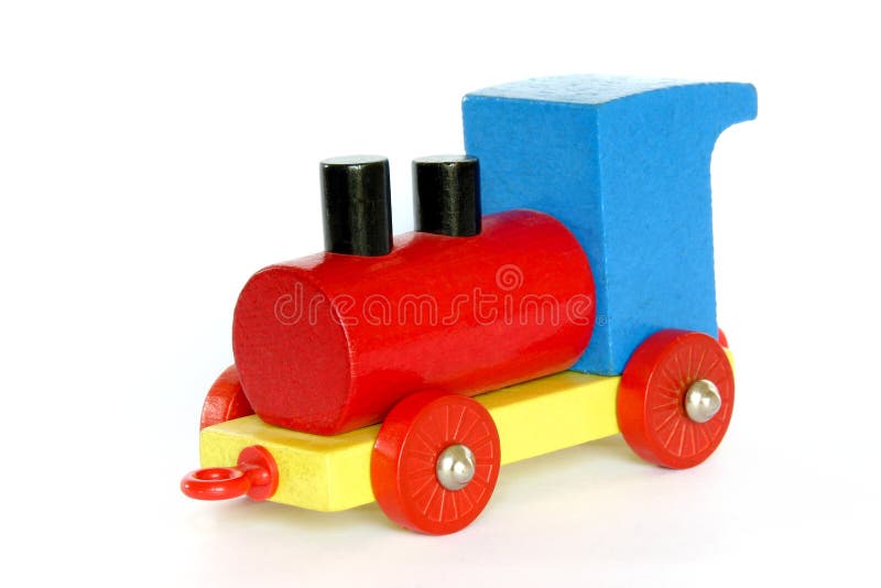 Pequeno Trem De Brinquedo De Madeira Com Grande Trem Ao Fundo Imagem de  Stock - Imagem de pequeno, trilha: 219202737