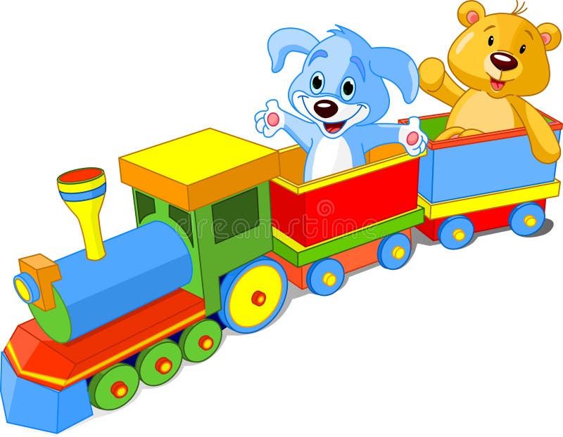Trem Brinquedo Colorido Fundo Branco Ilustração por ©tatty77tatty #271559120