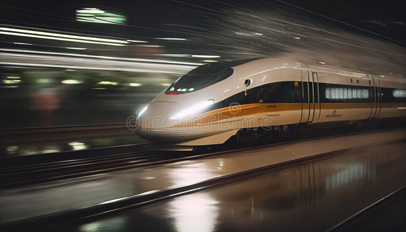 Tren cu marcatori de viteză vector illustration