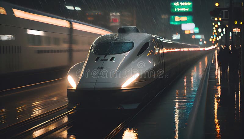 Tren cu marcatori de viteză royalty free illustration
