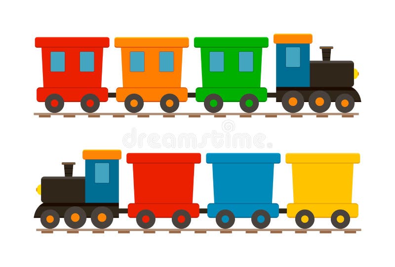 Locomotora Infantil De Dibujos Animados Con Vagones Tren De Juguete Para Niños Icono Del Tren 