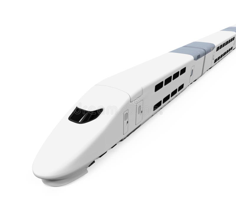 Tren de tip „bullet” izolat stock illustration