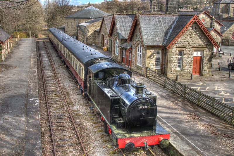 Tren del vapor, Hawes, North Yorkshire foto de archivo Tren del vapor, Hawes, North Yorkshire foto de archivo