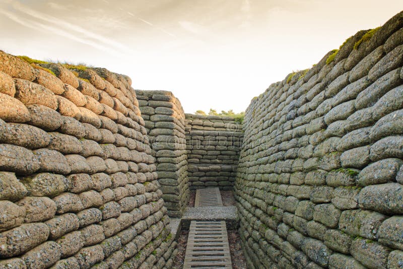 The trenches on battlefield of Vimy ridge France. stock images The trenches on battlefield of Vimy ridge France. stock images