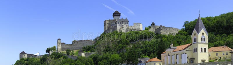 Trencin castle panorama