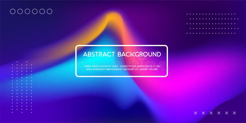 Trendy Abstract Design. Vector illustration of abstract gradient liquid shape. fluid neon color for web landing page, poster royalty free illustration