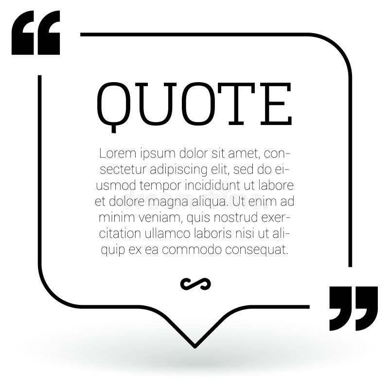 Trendy Block Quote Modern Design Elements. Creative Quote and Comment ...