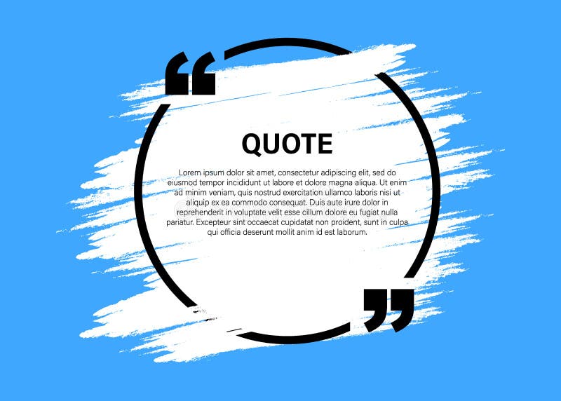 Trendy Block Quote Modern Design Elements. Creative Quote and Comment