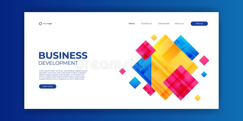 Trendy Colorful Abstract Technology Design Template for Web. Dynamic ...