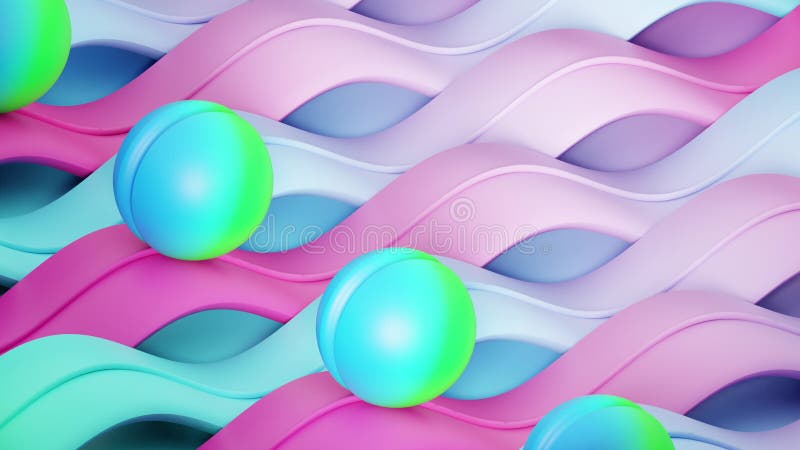Trendy 3d animation abstract Satisfying 3d loop stock illustration