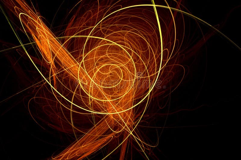 Trendy design with orange and yellow light waves royalty free illustration