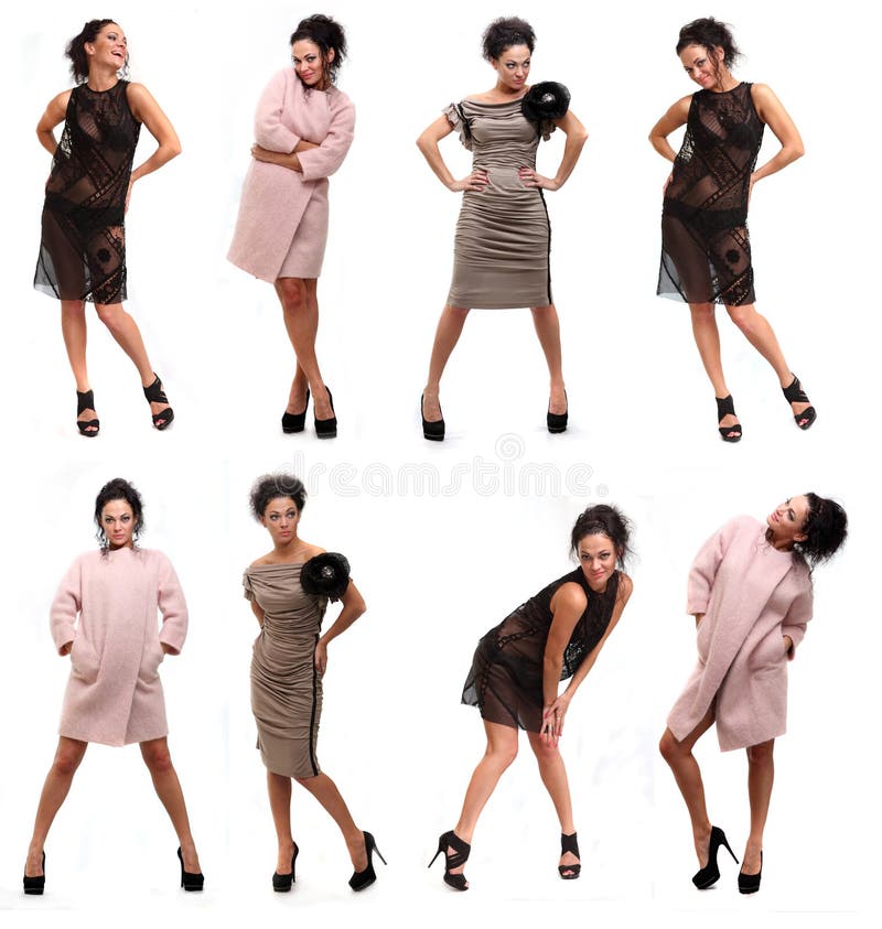 Portriat of a smiling young girl posing against white background. Lovely european female stock images, royalty-free photos and pictures