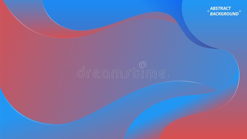 Trendy gradient shapes wavy geometric background stock illustration