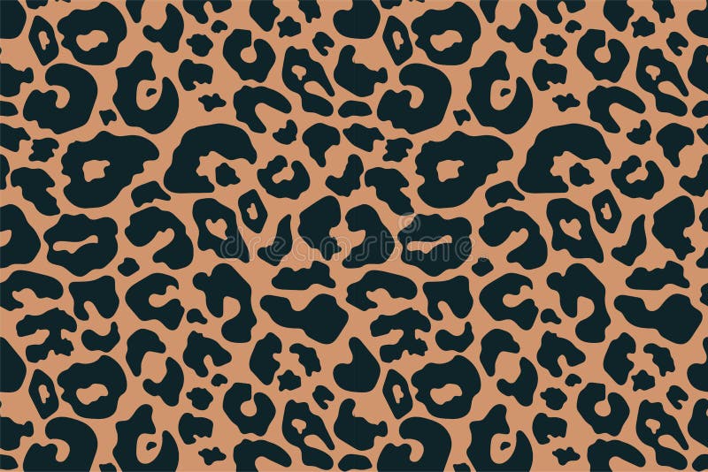 Trendy leopard patroonachtergrond. met de hand getrokken, modieus wild cheetah skin dark brown texture for mode print