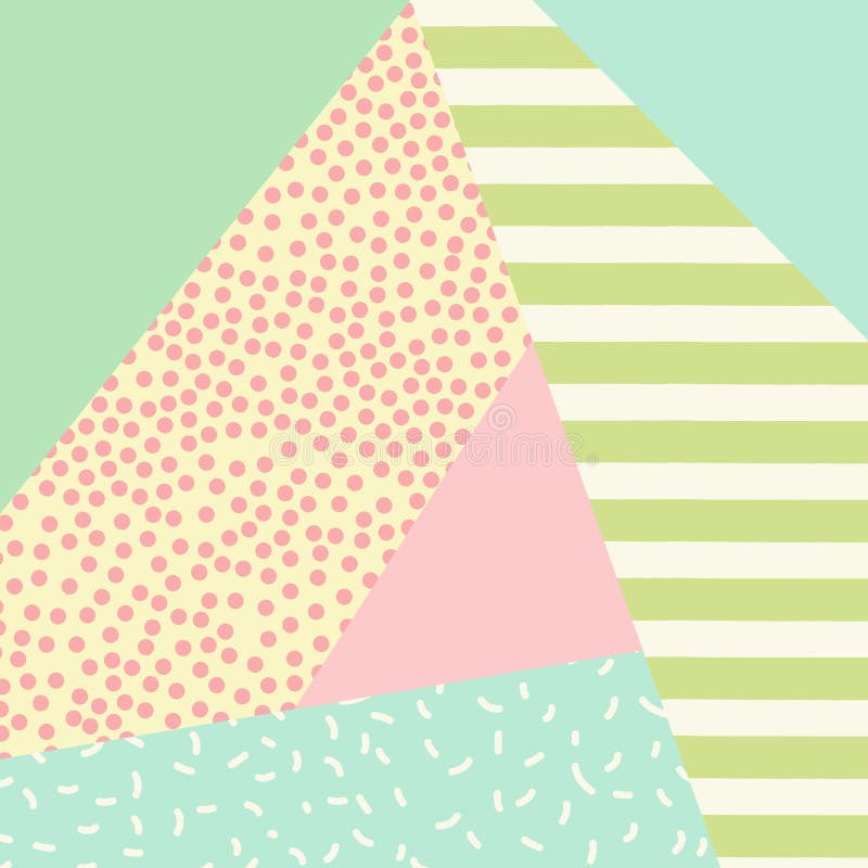 Trendy memphis style background with retro style texture, pattern and geometric elements. vector illustration