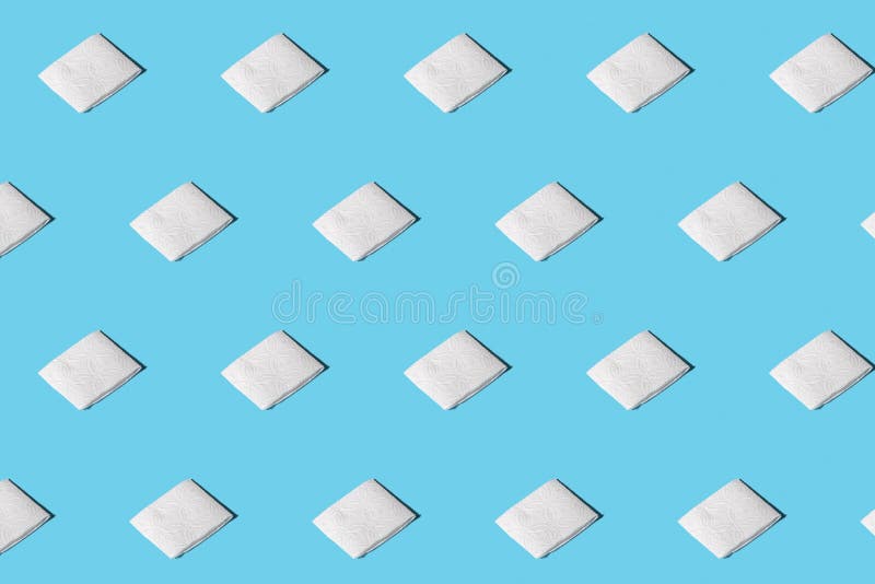 Trendy Pattern from Clean Napkins. Clean Paper Towels with Soft Shadow