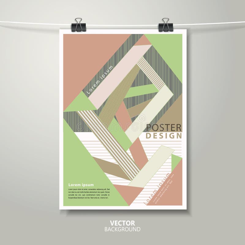 Trendy Poster Template Design Stock Vector Illustration of frame