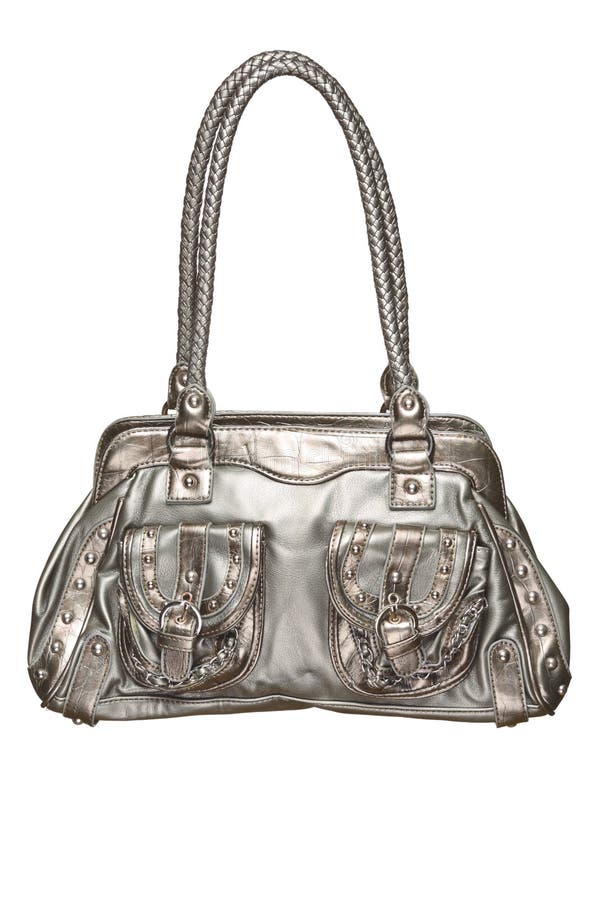 Trendy silver purse stock photo. Image of glamour, luxury 7706544