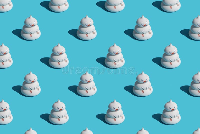 Trendy Sunlight Pattern Made with Funny Snowmen on Blue Background, As a  Backdrop or Texture. Minimal Winter Concept Stock Image - Image of freeze,  frozen: 227155615