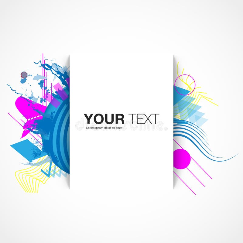 Trendy Text Box Design with Colorful Abstract Background Stock Vector -  Illustration of bubble, background: 90223533