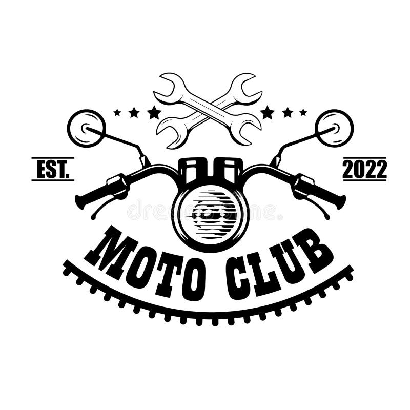 Trendy Vintage Motorcycle Logo In Vector Format Stock Vector