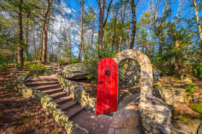 Treno del Rock City Gardens nel Chattanooga Tennessee TN fotografia stock libera da diritti Treno del Rock City Gardens nel Chattanooga Tennessee TN fotografia stock libera da diritti