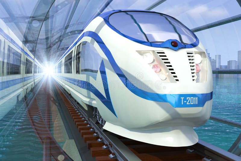 Treno in un traforo illustrazione vettoriale Treno in un traforo illustrazione vettoriale