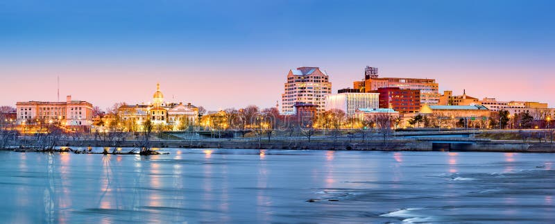 Trenton skyline panorama at dawn royalty free stock image Trenton skyline panorama at dawn royalty free stock image