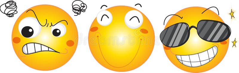 Tres caras sonrientes libre illustration Tres caras sonrientes libre illustration