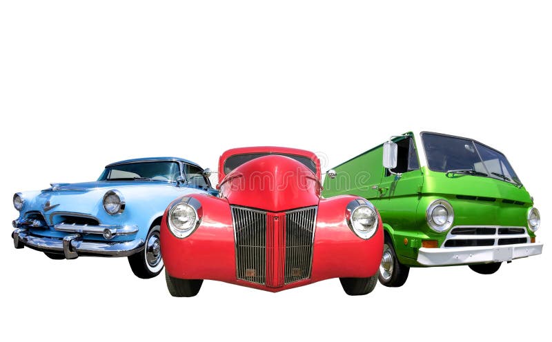 Tres coches clásicos
