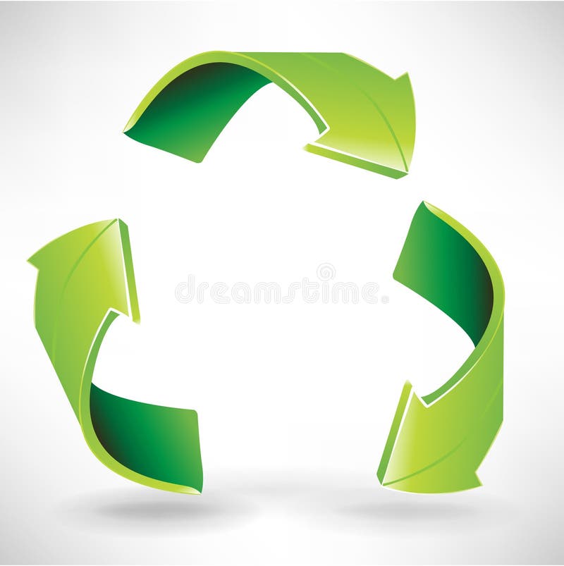 Tres flechas verdes ilustración del vector
