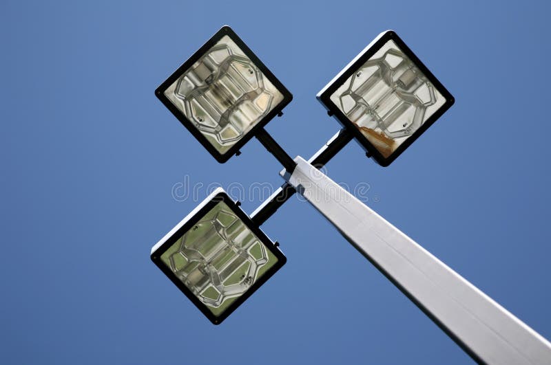 Tres lámparas de calle del LED imagenes de archivo Tres lámparas de calle del LED imagenes de archivo