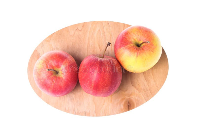 Tres manzanas maduras imágenes de archivo libres de regalías Tres manzanas maduras imágenes de archivo libres de regalías