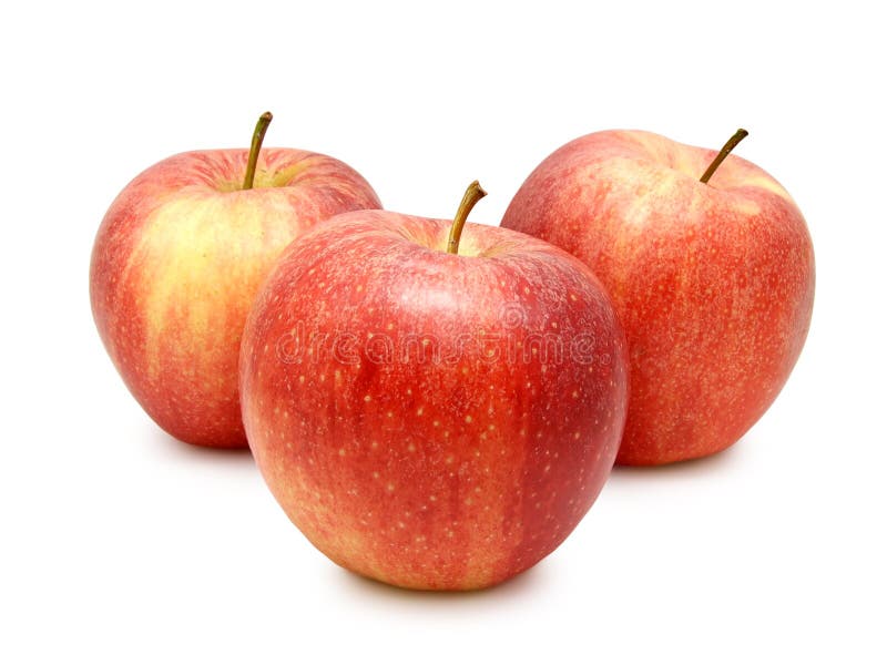 3 red apples izolated on white background, studio shot. 3 red apples izolated on white background, studio shot.