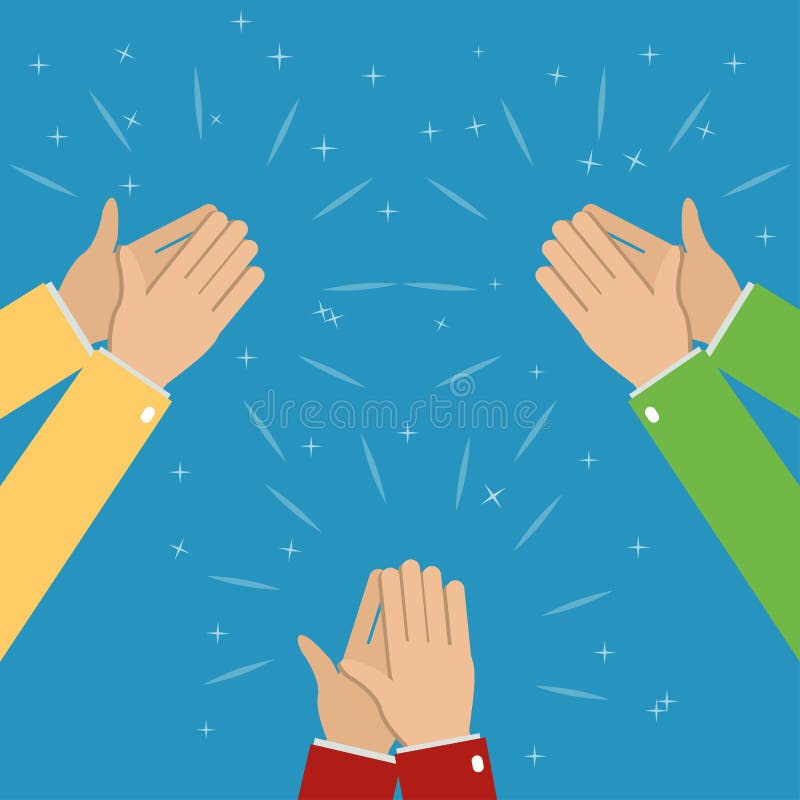 Tres pares de manos aplauden, aplauso libre illustration Tres pares de manos aplauden, aplauso libre illustration