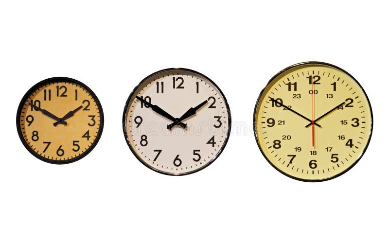 Tres relojes foto de archivo. Imagen de horas, reloj - 21376550