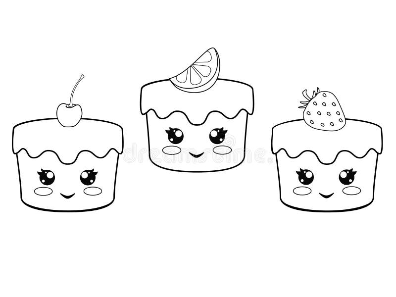 Tres Tiernos Pasteles Kawaii Con Cereza, Limón Y Fresas - Set Pasteles Con Ojos, Mejillas Y Bocas - Dulces Bonitos - Li Vectorial Ilustración del Vector - Ilustración de aislado, partido: 162436741 Tres Tiernos Pasteles Kawaii Con Cereza, Limón Y Fresas - Set Pasteles Con Ojos, Mejillas Y Bocas - Dulces Bonitos - Li Vectorial Ilustración del Vector - Ilustración de aislado, partido: 162436741