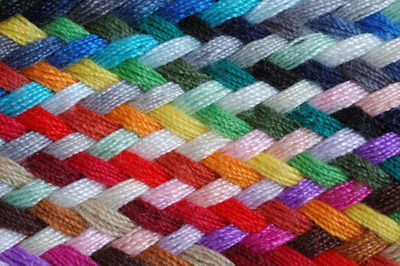 Tresse multicolore de laines