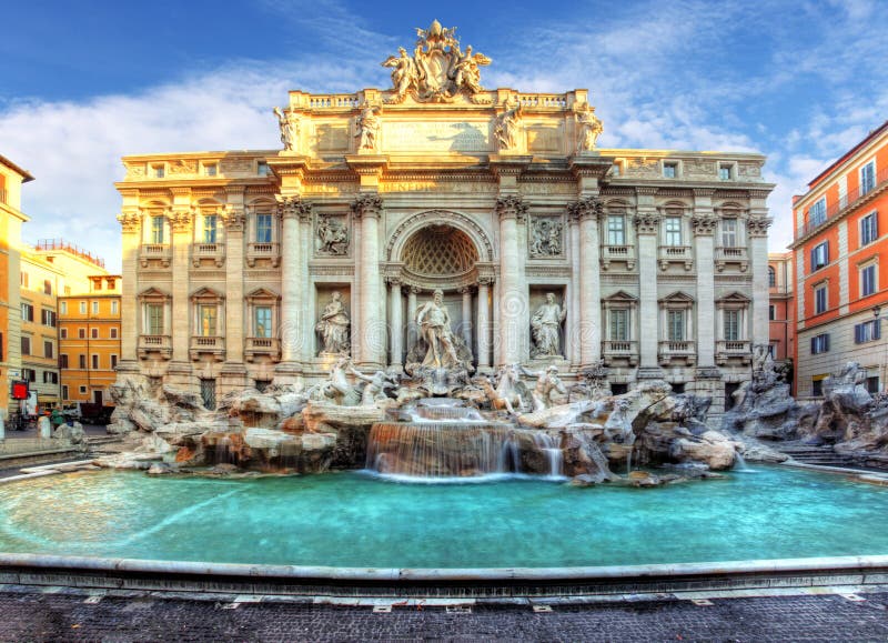 Trevi fontanna, Rome, Włochy. fotografia stock
