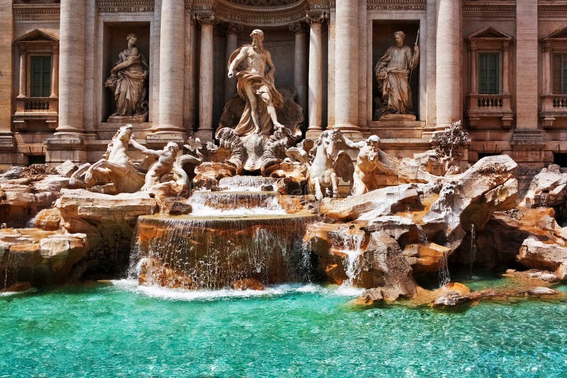 Trevi Fountain (Fontana di Trevi). royalty free stock image