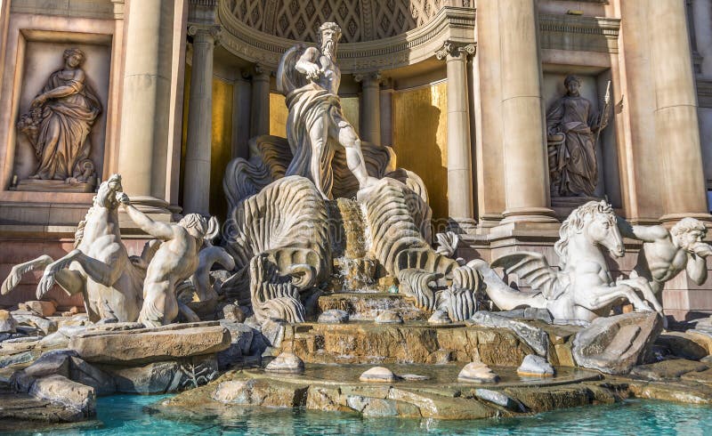 Las Vegas, Nevada, USA - Fountain of the Gods installation inside the  Caesars Palace casino Stock Photo - Alamy