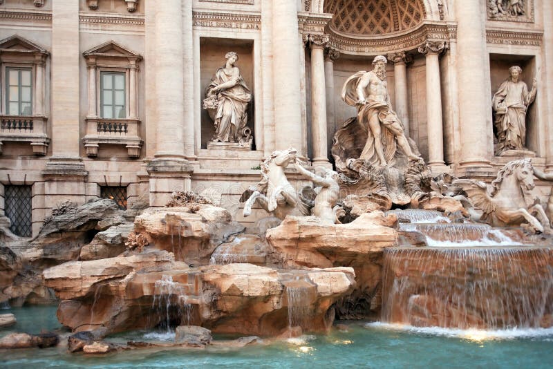 Trevi Fountain In Rome royalty free stock photo