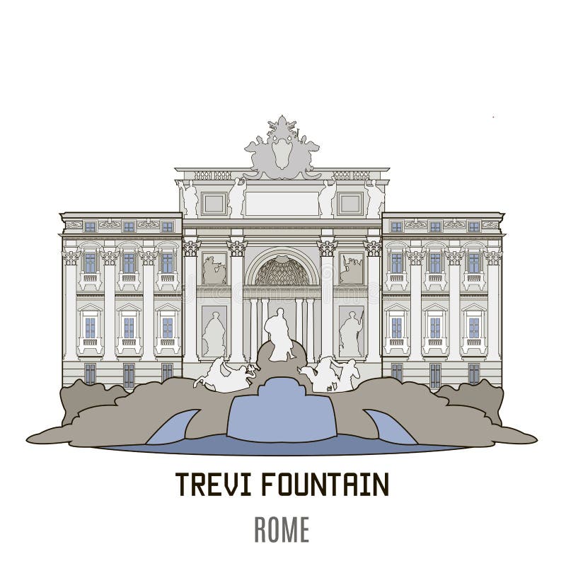Premium Vector  Set of handdrawn rome buildingsrome elements sketch  illustrationcoliseumpantheonvittorianotrevi fountain