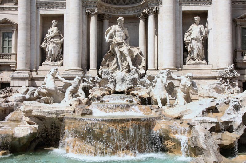 The Trevi Fountain in Rome, Italy stock photography