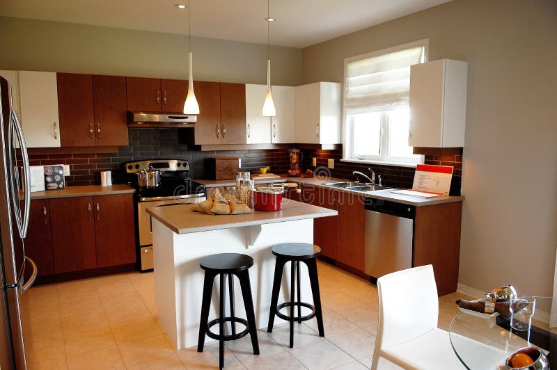 A clean new kitchen in a model house for sale in Ottawa, Canada. A clean new kitchen in a model house for sale in Ottawa, Canada.