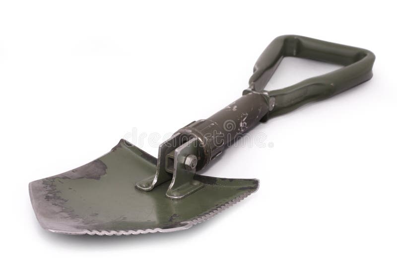Trifold army shovel stock photo. Image of compact, retro 8859320