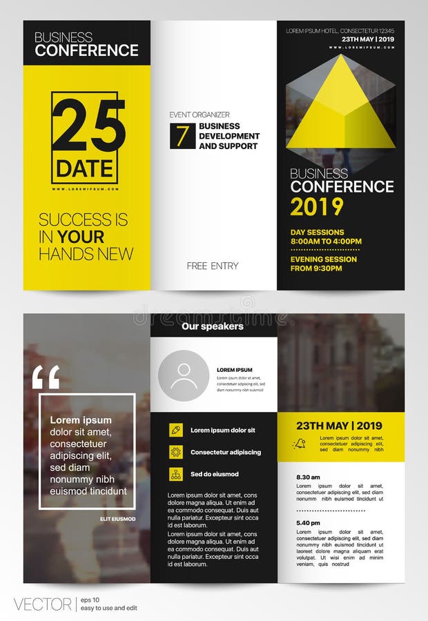 Tri fold Business Brochure. Creative corporate business template for try fold brochure or flyer. royalty free illustration Tri fold Business Brochure. Creative corporate business template for try fold brochure or flyer. royalty free illustration