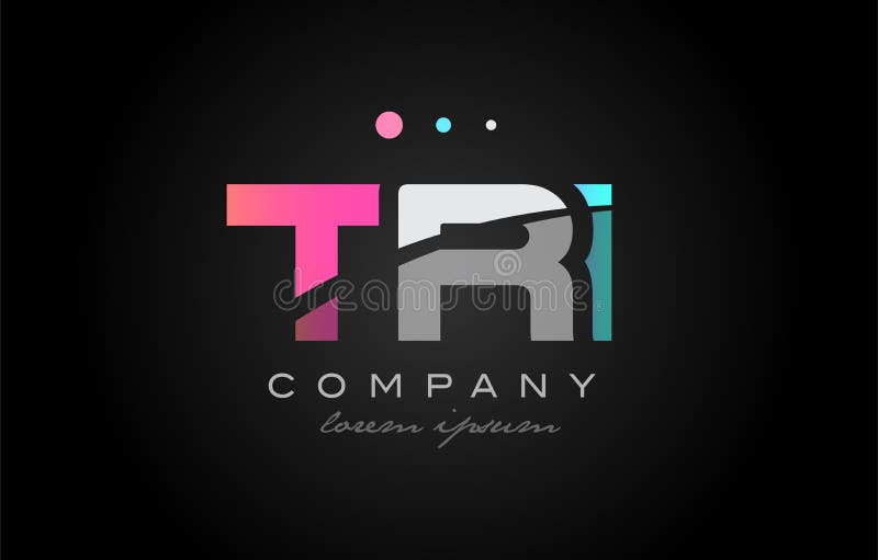 Tri T R I Logo Ikonendesign Mit Drei Buchstaben Vektor Abbildung Illustration Von Gesch Kombination