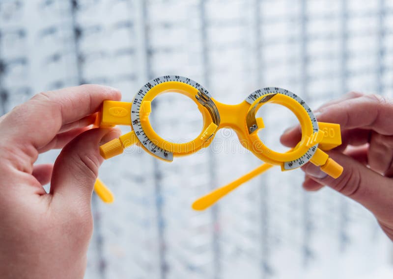 Trial Frame of Test Glasses. Modern Equipment. Stock Photo Image of